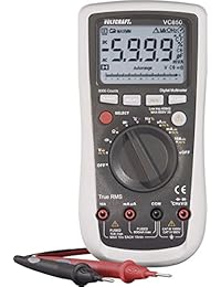 Multímetro digital Voltcraft VC850, AC DC, RMS real, 6000 cifras, CAT III 1000 V y CAT IV 600 V, función TLD, 750 V AC rango de lectura, 1000 V DC rango de lectura, 10 MO AC DC resistencia