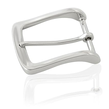 Gürtelschnalle Buckle 40mm Metall Silber Poliert - Buckle Basic - Dornschliesse Für Gürtel Mit 4cm Breite - Silberfarben Poli