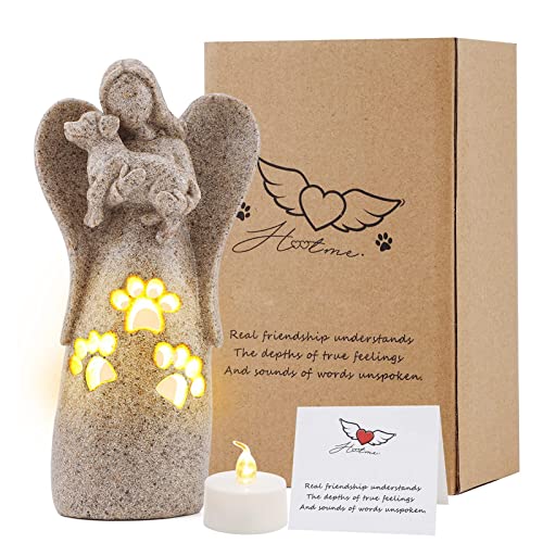 Dog Memorial Gifts Candle Holder Statue Pet Loss Gifts Bereavement