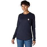 Carhartt Womens Force Relaxed Fit Midweight Long-Sleeve Pocket T-Shirt