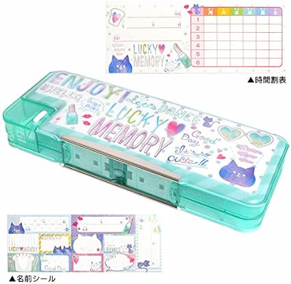 筆箱 小学生 女の子 両面 ペンケース かわいい 両面開き おしゃれ ふでばこ ファンシー パステル マグネット 猫 うさぎ 音符 スイーツ もふもふ 文房具 オフィス用品 文房具 オフィス用品 Amazon