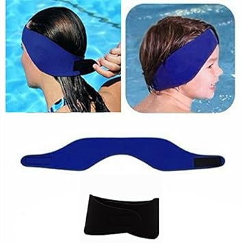 Rosepoem Schwimmen Stirnband -Elastic Swim Hair Guard & Ear Guard Wasserdichte Ohrenschützer Ohr Band Erwachsene Kinder, halt