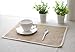A AIFAMY Burlap Lace Placemats, Nature Jute Woven Table Mats, Set of 8, 16 x12 inch, Wedding Party Décor
