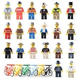 Minifigures Set (20+6) Include Lego-Compatible Building Bricks Community Mini People and Accessories/Parts