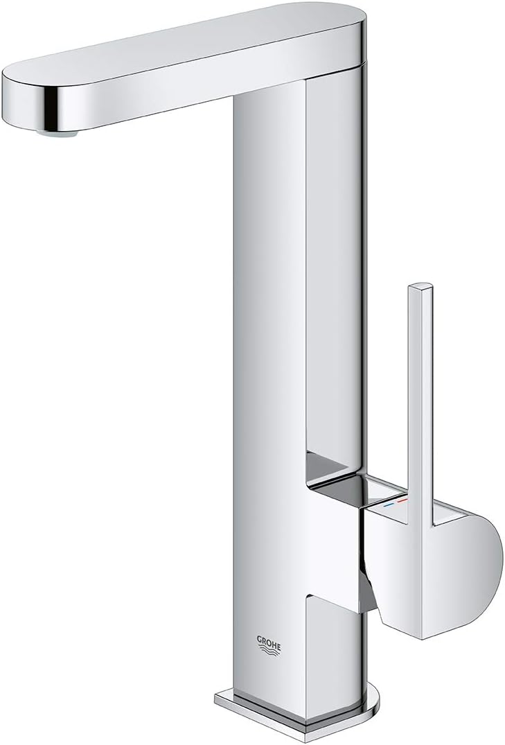 GROHE Plus Single Lever Basin Mixer, L-Size, Swivel Spout, Pop-Up Waste Set. Water-Saving Tap in Chrome Finish. 23851003 - Image 4