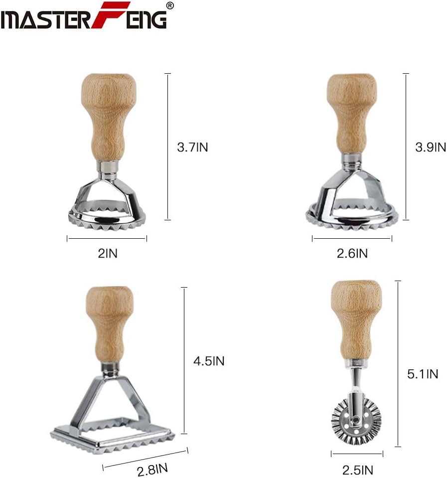 MASTER FENG 4PCS Ravioli Stamp Maker Cutter - Image 3