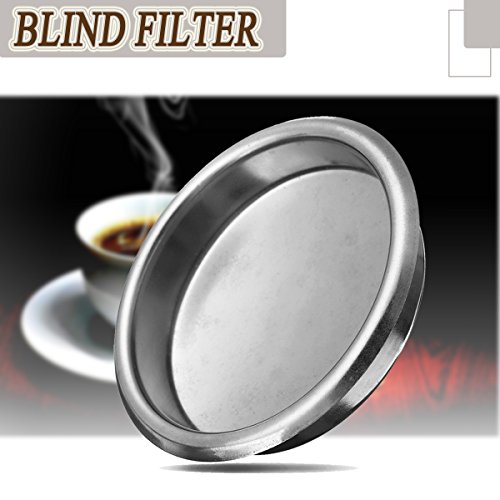 HAPYLY 58mm Metal Blind Filter for Espresso Coffee Machine Maker Back Flush Insert Basket - Thumbnail 3