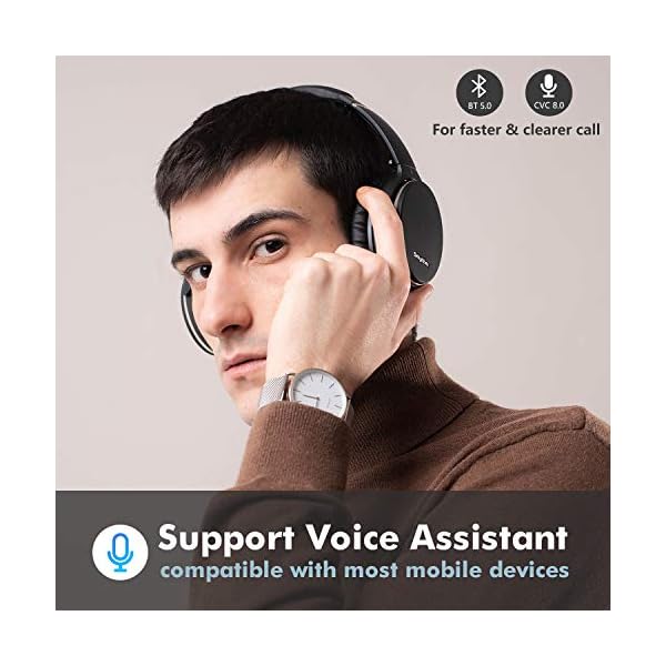 Noise-Cancelling-Wireless-Headphones-Bluetooth-50-Srhythm-NC35-Lightweight-Over-Ear-Headset-with-CVC80-MicType-C-Fast-Charge40-Hrs-PlaytimeVoice-Call-for-iOS-AndroidCellphoneTVPCGun-Black Srhythm NC35 Noise Cancelling Wireless Headphones Bluetooth 5.0, Foldable Over Ear Headset with Build-in Mic,50+ Hrs…