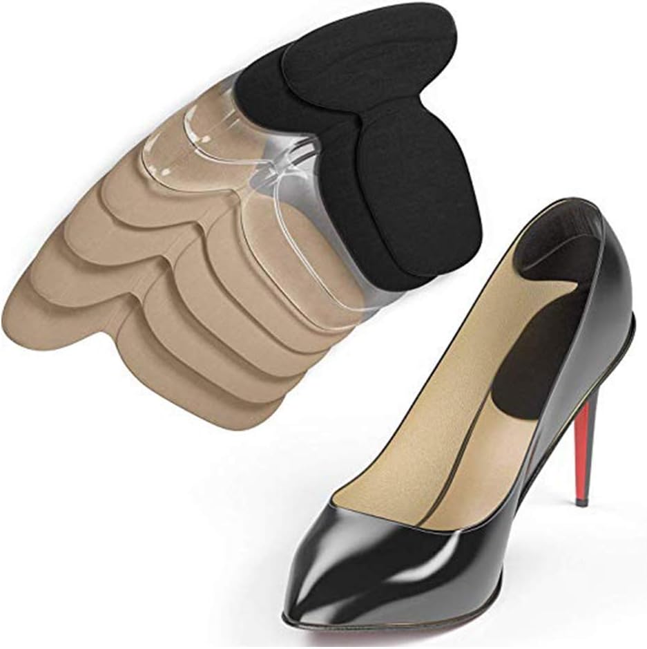 Heel Cushion Inserts Gel High Heel Pads Grips Liners Shoe Pads for Shoes Too Big 4 Pairs