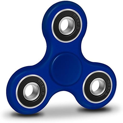 EDC Tri Fidget Spinner Spinning 3mins+ Finger Stress Reducer Toy for Boredom, Anxiety, Focusing (Blue)