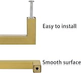 LONTAN 10 Pack Gold Cabinet Handles 160mm Brushed Brass 173mm 12mm view 6