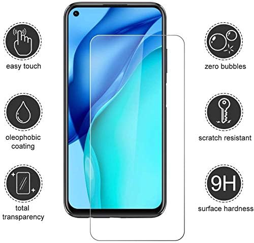 RKVMM Screen Protector Compatible with Huawei P40, Case-Friendly Premium Tempered Glass with 9H Hardness, 2.5D Round Edge