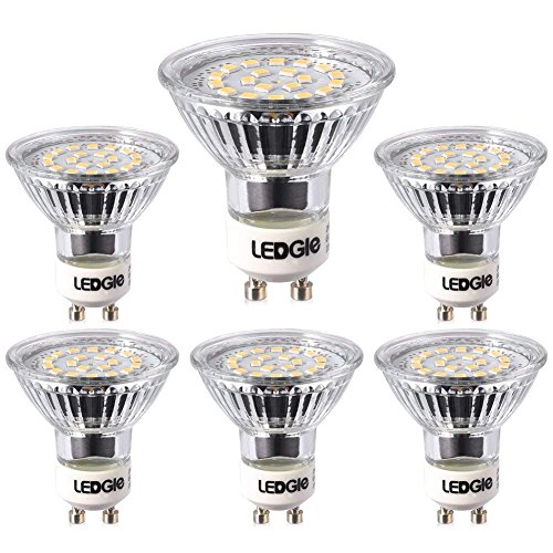 LEDGLE GU10 LED Bulbs Equal To 60W Halogen 3.6W 380 Lumen 120°Beam