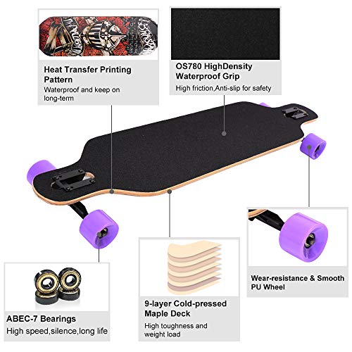 ChromeWheels 41 inch Longboard Drop Through Deck Skateboard Complete Cruiser - Image 6