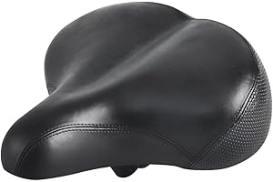 Oversized Bike Seat, Comfortable Bike Seat - Universal Replacement Bicycle Saddle - Waterproof Leather Bicycle Seat with Extr