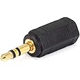 Monoprice 107129 3.5mm Stereo Plug to 3.5mm Mono Jack Adaptor, Gold Plated