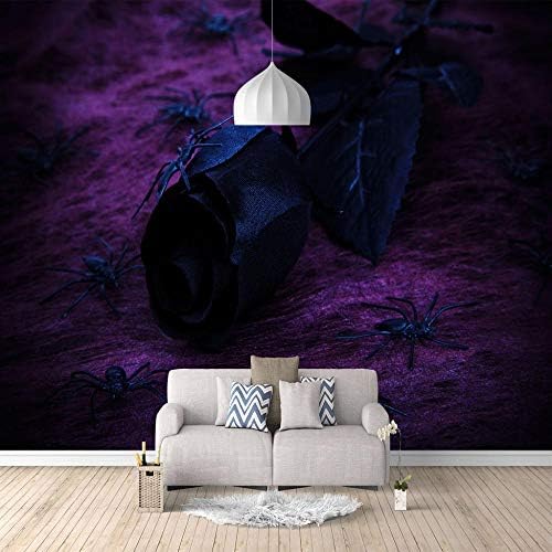 ハロウィン カスタム写真の壁紙3d 黒蜘蛛 の壁の装飾リビングルームの寝室