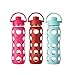 Lifefactory 22-Ounce BPA-Free Glass Water Bottle with Flip Cap and Silicone Sleeve, Turquoise