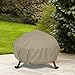 SunPatio Fire Pit Cover Round, Outdoor Fire Pit Table Cover, Heavy Duty Waterproof Fire Bowl Cover, Patio Ottoman Cover with Drawstring, All Weather Protection, 32