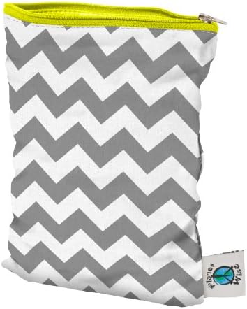 Planet Wise Wet Diaper Bag, Gray Chevron, Small