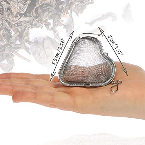 com-four® 4x Teesieb aus rostfreiem Edelstahl 304, spülmaschinengeeignet - Tee-Ei à 5,5 cm für losen Tee, Gewürze und Kräuter - feinmaschiger Teefilter mit Kette - Gewürzsieb - Kräutersieb – Bild 6