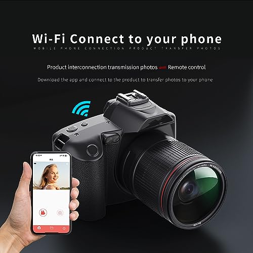 Digital Camera, 4K 64MP 16X Digital Zoom HD Vlogging Camera, 3 Inch Color Display, 4800mAh Large Battery, for Teens Adult Beginner Boys Girls Seniors