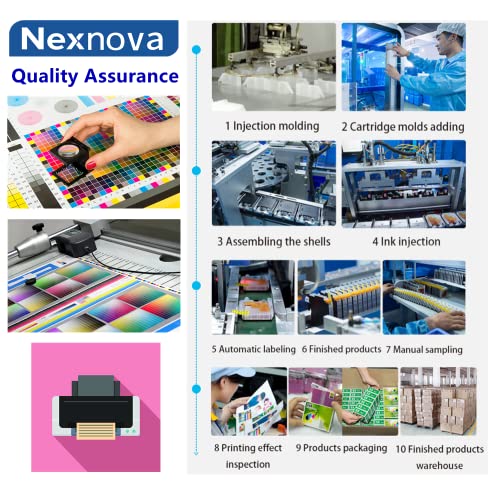NexNova® ink Set 101 for Epson EcoTank 4-Pack Black Cyan Magenta Yellow Compatible for L4150 L4160 L4260 L6160 L6170 L6176 L6190 L14150 L6290 Printer Water Based Eco-Friendly