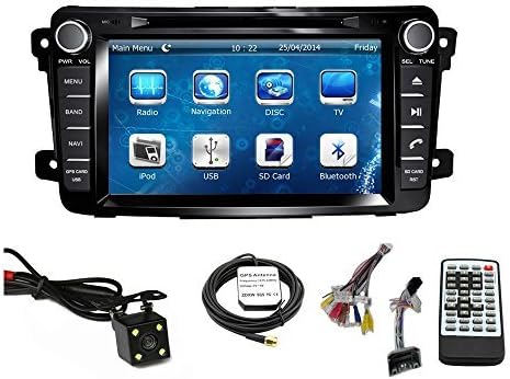 Car GPS Navigation System for MAZDA CX-9 2007 2008 2009 2010 2011 2012 2013 2014 2015 Double Din Car Stereo DVD Player 7 Inch Touch Screen TFT LCD Monitor In-dash DVD Video Receiver with Built-In Bluetooth TV Radio, Support Factory Steering Wheel Control, RDS SD/USB iPod AV BT AUX IN+ Free Backup Camera + Free GPS Map of EU