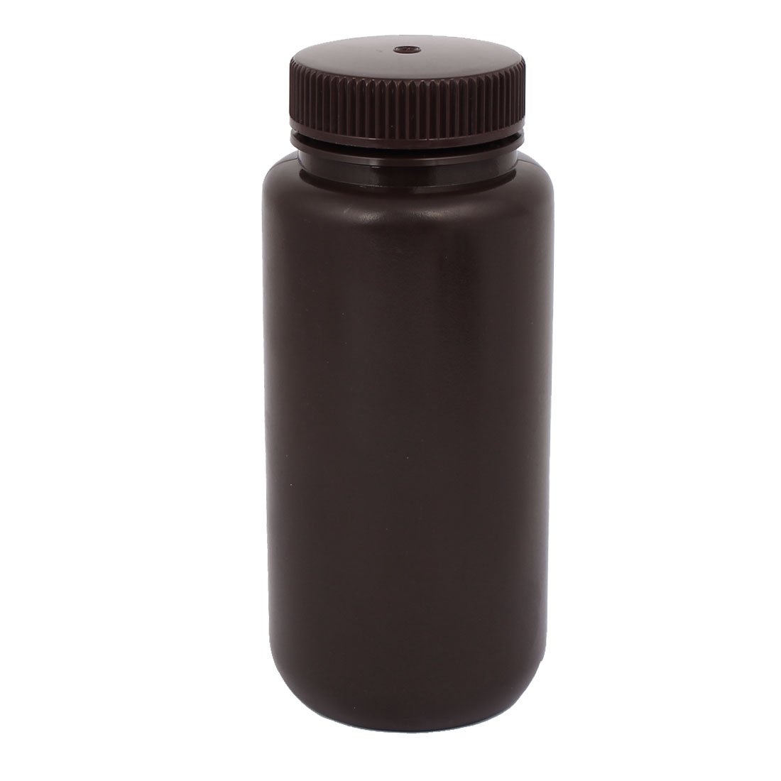 Sourcingmap 500ml Plastic Wide Mouth Chemical Laboratory Reagent Bottle Sample Bottle Brown