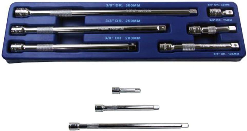 US PRO 6PC 3/8'' DR. Extension BAR Set 38, 75, 125, 200, 250, 300mm B4138, Variety Pack