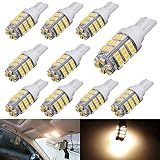 AUTOUS90 10 x RV Trailer T10 921 194 168 2825 42-SMD 12V Backup Reverse LED Warm White Lights Bulbs