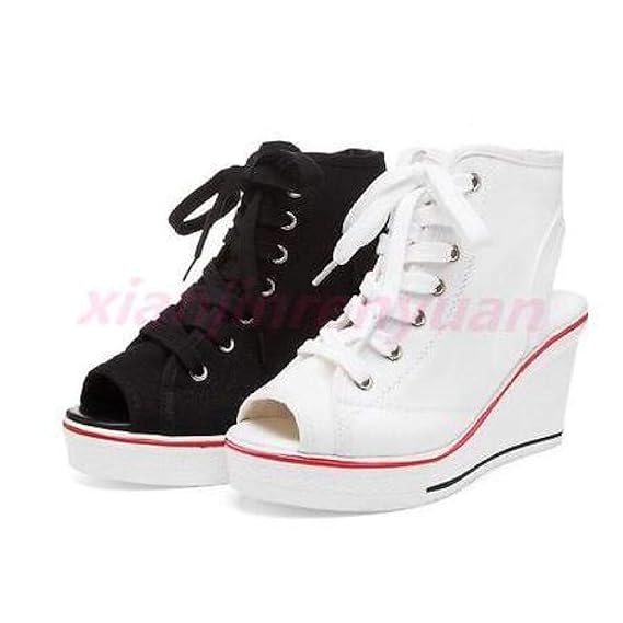 canvas wedge heels