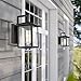Emliviar Outdoor Wall Light, 1-Light Wall Sconce, Black Finish with Clear Glass, 20064B1