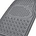 BDK MaxDuty Rubber Floor Mat for Car, SUV,Van & Truck - Super Heavy Duty Rubber , Trim to Fit & 3 Piece (Gray)