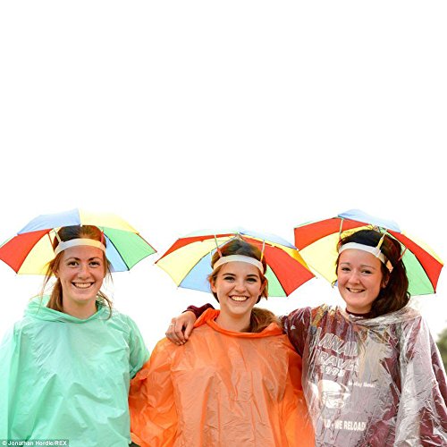 image for Umbrella Hat, Wenini Umbrella Sun Hat for Adults, Foldable Rain-Proof 