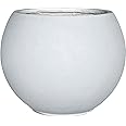17 H x 21" Dia (15" Pot Opening) Round Fiberstone Planter with Drainage Hole, White, Indoor/Outdoor Large Plant Pot for Home Patio Garden, Ideal for Large Plants