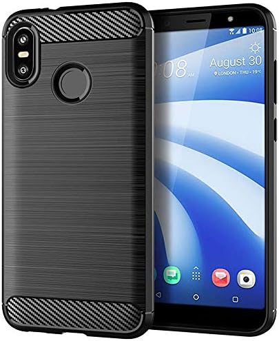 TopACE HTC U12 Life case, Durable Slim Armour Protective Soft Back Case Cover for HTC U12 Life Smartphone (Black)