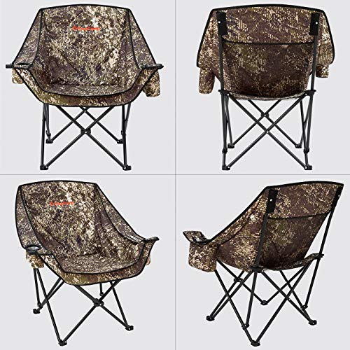KingCamp Oversize Camping Folding Sofa Chair Padded Seat with Cooler