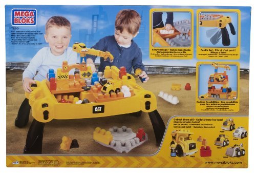 mega bloks caterpillar table construction site