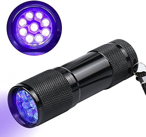 UV Flashlight Blacklight, KORADA 9 LED 395 nM Ultraviolet Flashlight, UV Black Light Flashlight Pets Urine and Stains Detector for Dog Urine Pet Stains and Bed Bug, Match with Pet Odor Eliminator