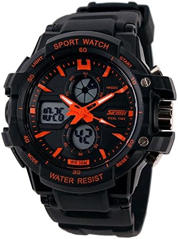 SKMEI Boy's Girl's Digital Analog Waterproof Sports Wrist Watch Orange