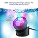 Pond Lights Remote Control Submersible Lamp [Set of 4] IP68 Underwater Aquarium Spot light 48-LED Multi-color with Timer Setting Decoration Landscape Lamp for Swimming Pool Fish Tank Fountain Water