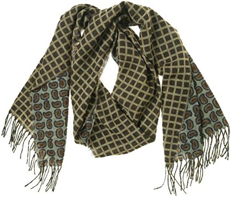 Altea Lana Wool Blend Scarf Grey Print