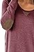 Womens Cotton Casual Long Sleeve Tunic Tops with Buttons Solid Color Faux Suede Round Neck Blouses Red XL