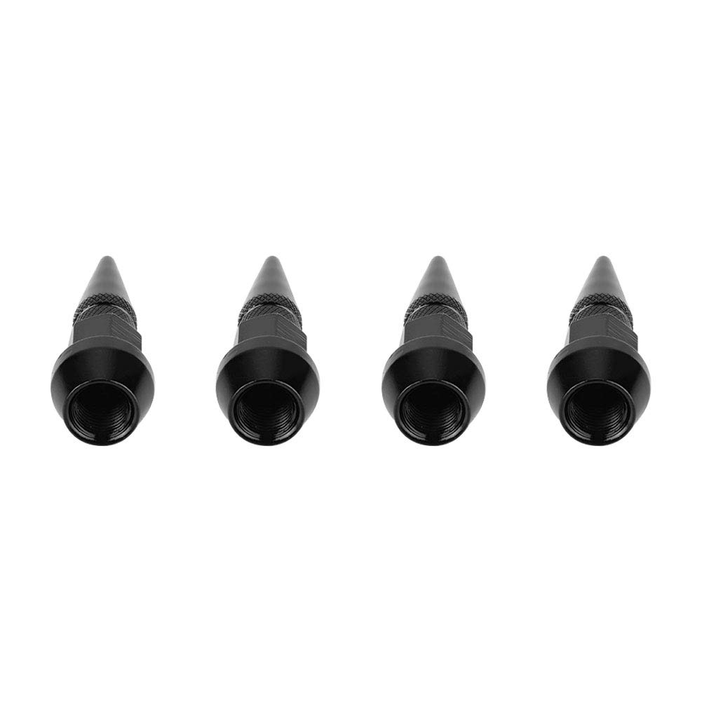 For Ssr 125 Valve Spikes - 4Pcs Tire Valve Stem Spike Wheel Tire Valve Stem Aluminum Alloy Car Truck Air Dust Covers(Black)