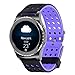 Lwsengme Silicone Quick Release - Choose Color & Width (18mm, 20mm,22mm) - Soft Rubber Watch Bands (Black/Purple, 20mm)