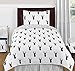 Sweet Jojo Designs Baby Children Kids Clothes Laundry Hamper for Navy Blue White and Grey Woodland Deer Bedding Set