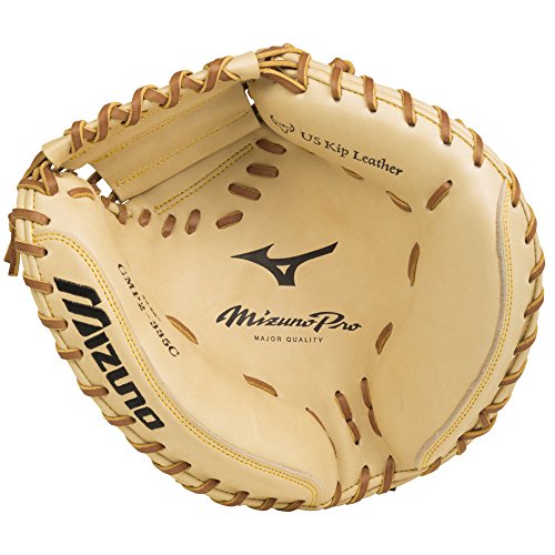 Mizuno GMP2335C Mizuno Pro Catcher's Mitts, Tan, 34", Right Hand Throw