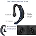 Bluetooth Headset,KONCEN Hands Free Wireless Comfortable lightweight small Earpiece Headphones with Microphone nice for driving (Blue/Black)