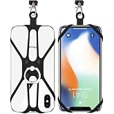 Kinizuxi 2 Pcs Cell Phone Lanyard Crossbody with Adjustable Neck Strap and Phone Ring Grip,Universal Smartphone Lanyard for iPhone Lanyards for Around the Neck Compatible with Most Smartphones